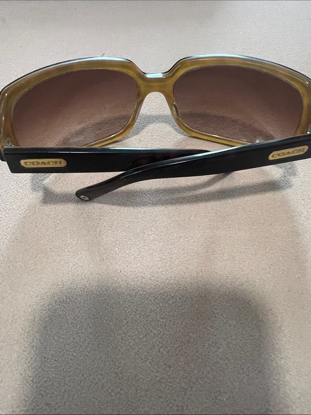 Coach Two-Tone Brown Gradient Lens Sunglasses